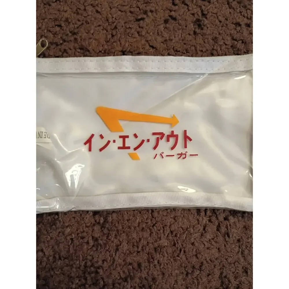 Rare In-N-Out Burger Employee Exclusive Zipper Pouch, Japanese Katakana Logo